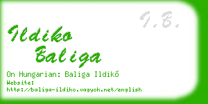 ildiko baliga business card