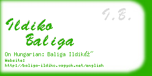 ildiko baliga business card